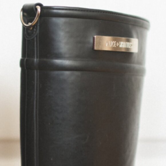 ALICE + WHITTLES Classic Black Riding Rain Boot Sz 8 - Picture 10 of 10